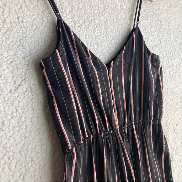 Vince Camuto Women's spaghetti strap black wide leg striped jumpsuit, Sz M - Picture 16 of 17